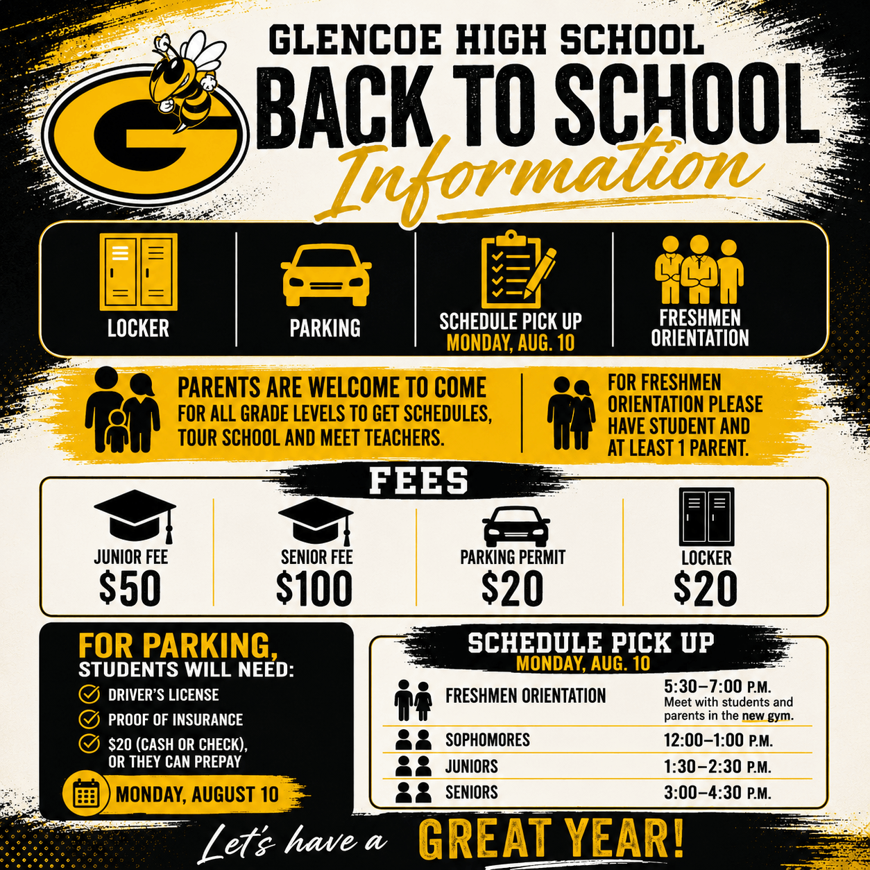 Back to school information